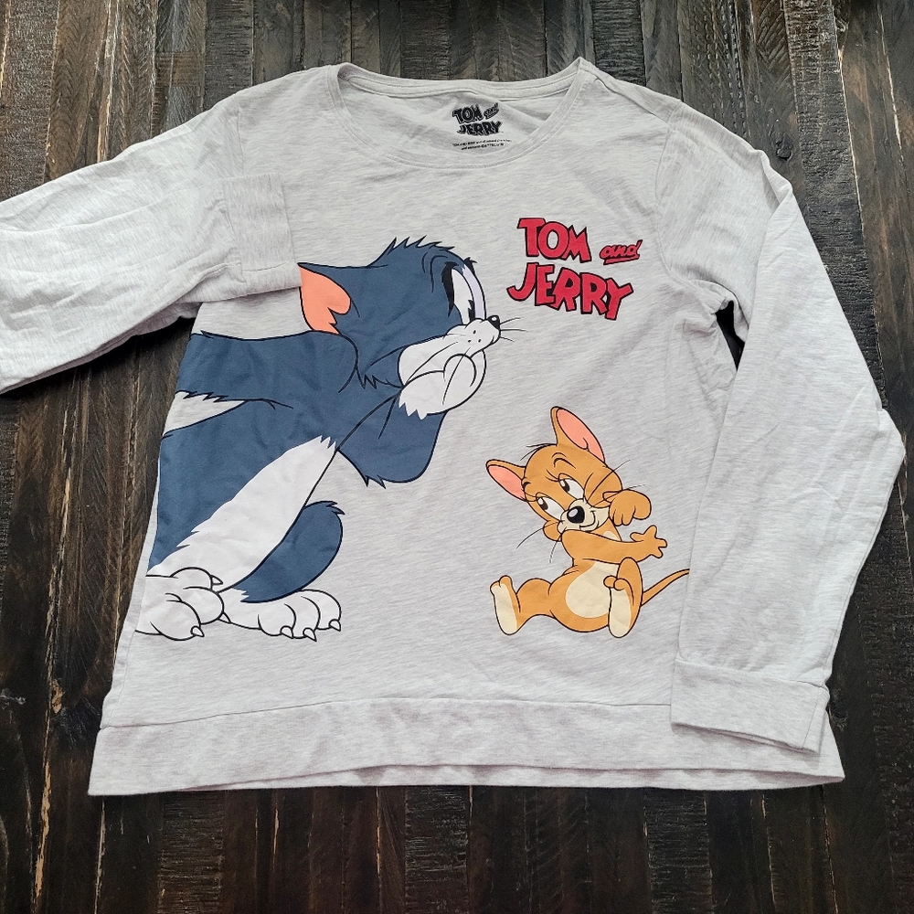 Tom & Jerry Pullover Sweatshirt Girls Size 10